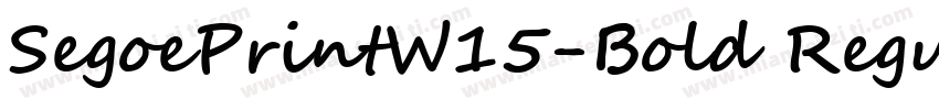 SegoePrintW15-Bold Regular字体转换